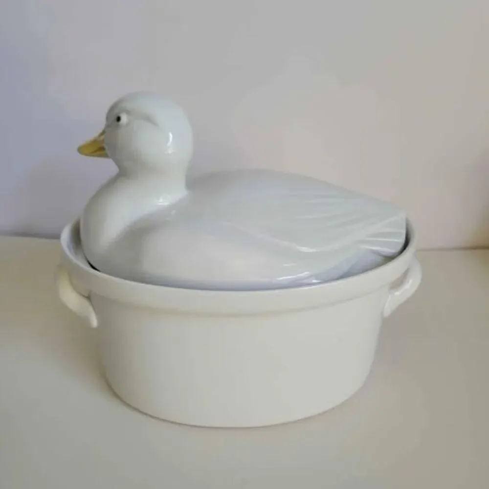 🦆Vintage Hall & Co Carbone Duck Covered Casserole Terrine Baking Dish